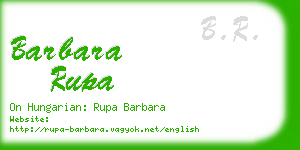 barbara rupa business card